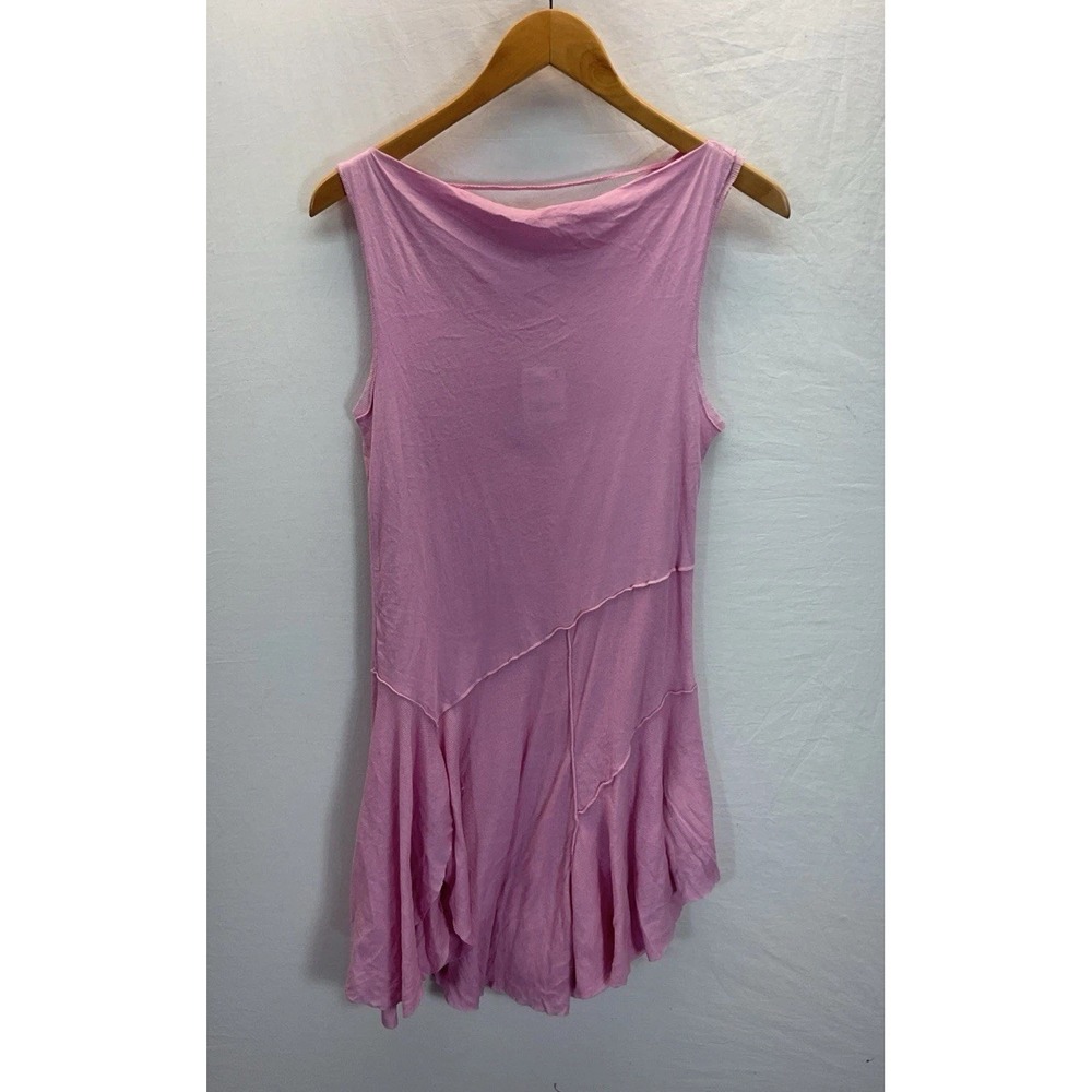 New Free People Sing Out Loud Pullover Tunic Top Dress Women's Size S Pink